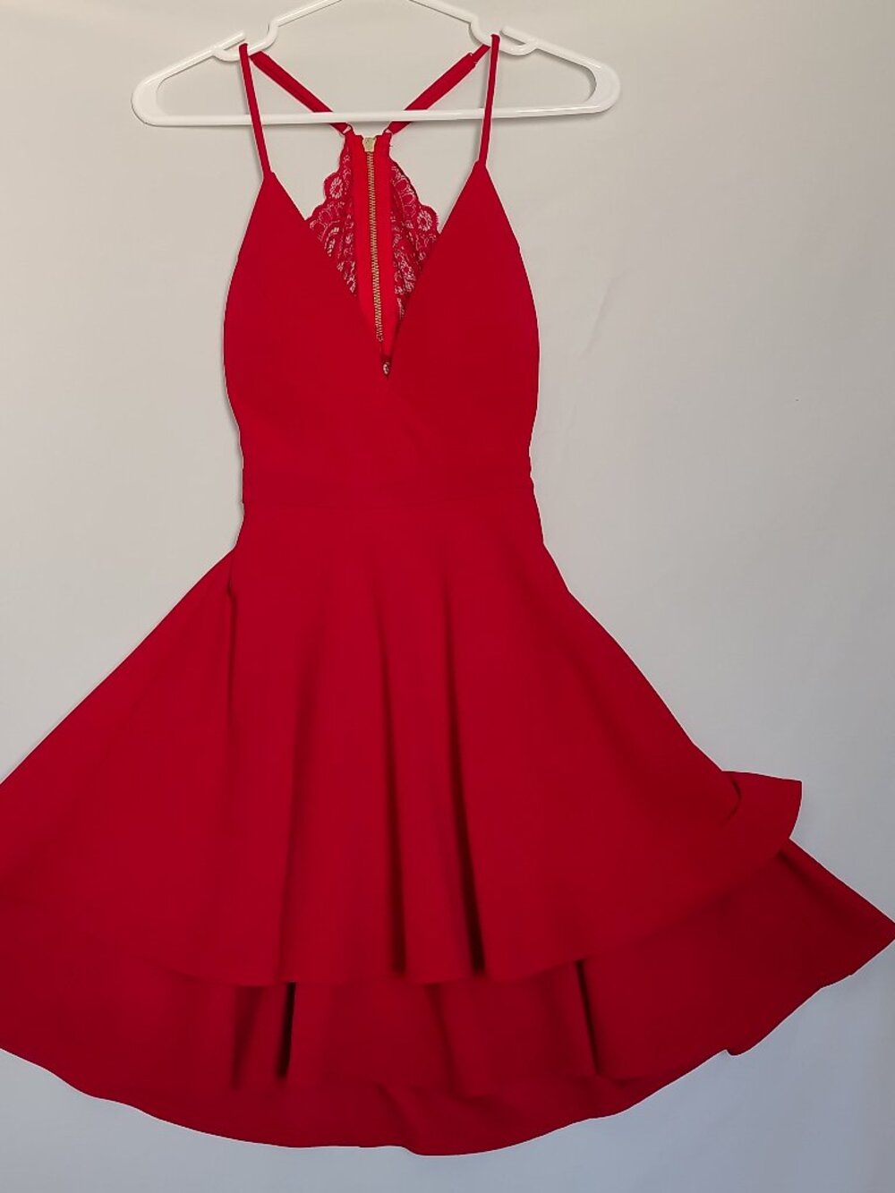Emerald Sandae XS Red Dress Adjuestable Should Stripes